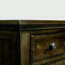  Elements International Chatham CH600DRMR Dresser and Mirror Set - Dark Walnut IMAGE 5