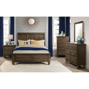  Elements International Chatham CH600KB King Platform 2-Drawer Storage Bed - Dark Walnut IMAGE 11