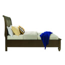  Elements International Chatham CH600QB Queen Platform 2-Drawer Storage Bed - Dark Walnut IMAGE 3