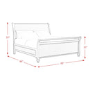  Elements International Chatham CH670KB King Upholstered Sleigh Bed - Dark Walnut IMAGE 10