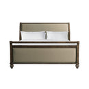  Elements International Chatham CH670KB King Upholstered Sleigh Bed - Dark Walnut IMAGE 2