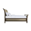  Elements International Chatham CH670KB King Upholstered Sleigh Bed - Dark Walnut IMAGE 3