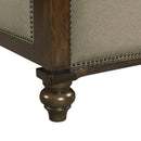  Elements International Chatham CH670KB King Upholstered Sleigh Bed - Dark Walnut IMAGE 6