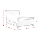  Elements International Chatham CH670QB Queen Upholstered Sleigh Bed - Dark Walnut IMAGE 10