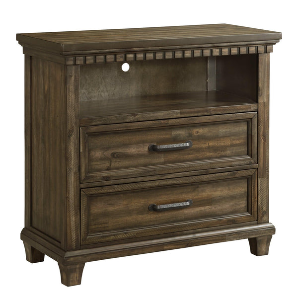  Elements International McCabe MB600TV 2-Drawer Media Chest with Media Compartment IMAGE 1