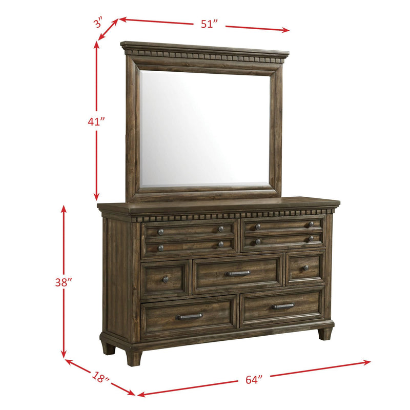  Elements International McCabe MB600DRMR Dresser with Mirror Set IMAGE 13