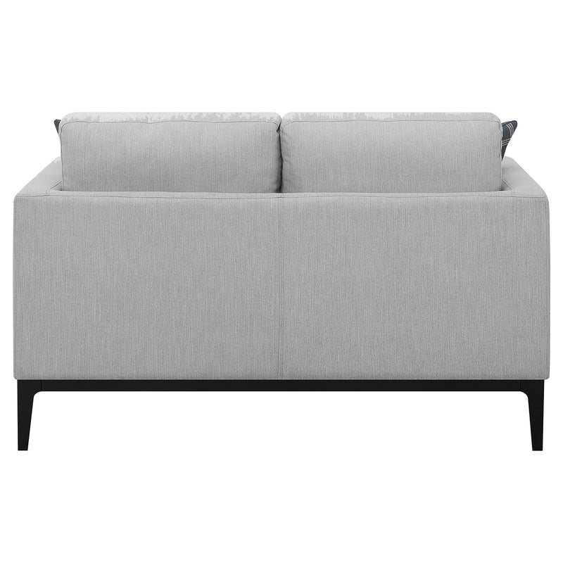 Coaster Furniture Apperson 508682 Upholstered Track Arm Loveseat - Light Grey IMAGE 6