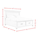  Elements International Slater SR650KB King Platform Storage Bed - White IMAGE 11