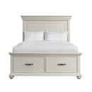  Elements International Slater SR650QB Queen Platform Storage Bed - White IMAGE 2