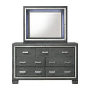  Elements International Titanium TT100DRMR Dresser w/ Mirror Set IMAGE 2