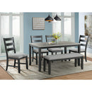  Elements International Martin Gray DMT3006DS 6 pc Dinette IMAGE 1