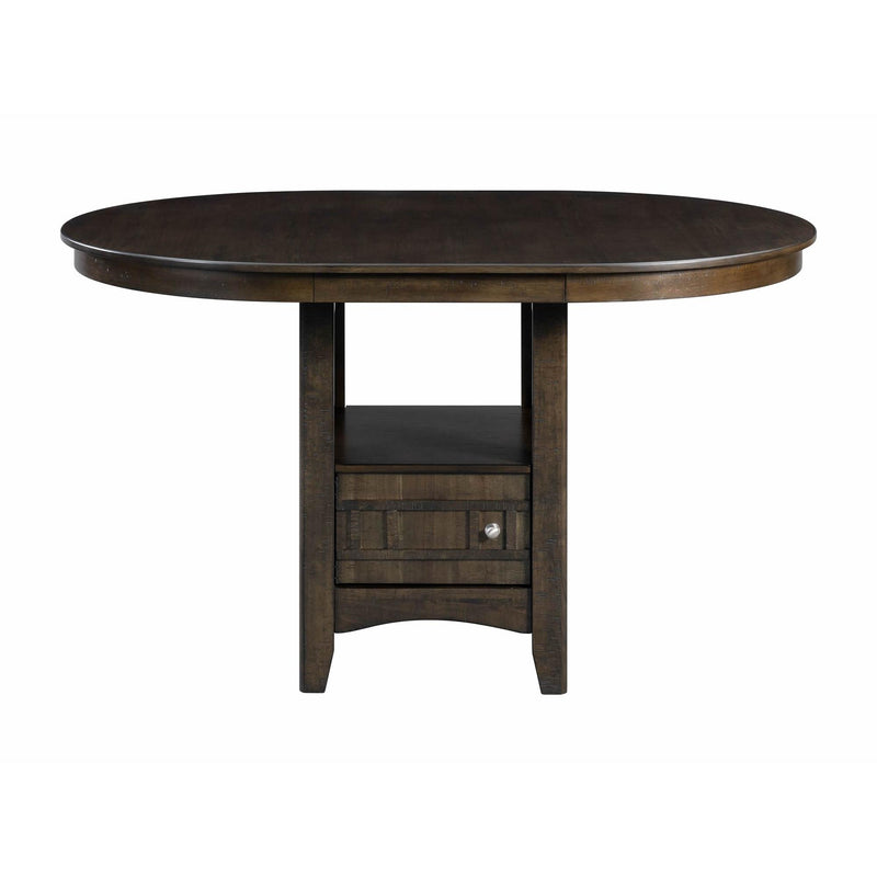 Elements International Oval Max Counter Height Dining Table with Pedestal Base DMX950PT IMAGE 2