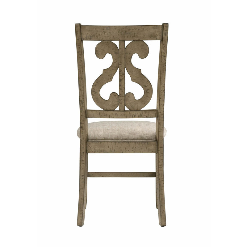  Elements International Stone DST350SC Swirl Back Side Chair - Grey IMAGE 4