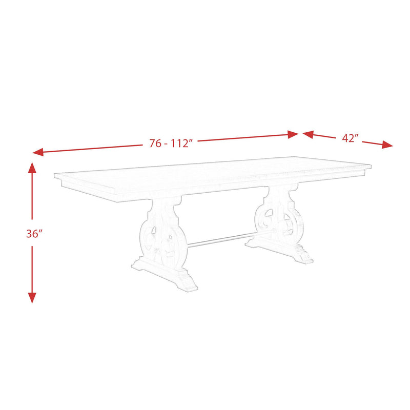  Elements International Stone DST300DT Dining Table - Grey IMAGE 10