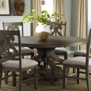  Elements International Stone DST380DT Round Dining Table - Grey IMAGE 1