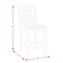  Elements International Stone DST195CSC Counter Height Chair - Smokey Walnut IMAGE 13