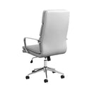  Coaster Furniture Ximena 801746 Upholstered Adjustable High Back Office Chair - White IMAGE 6