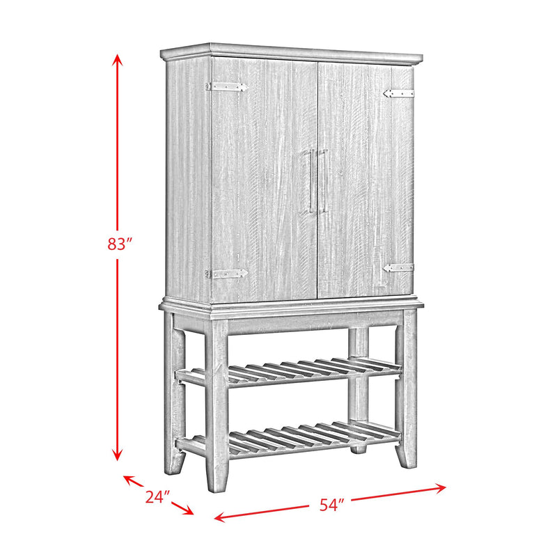  Elements International Stone DST100BBBH Kitchen Bar Hutch Set IMAGE 15