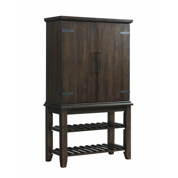  Elements International Stone DST100BBBH Kitchen Bar Hutch Set IMAGE 1
