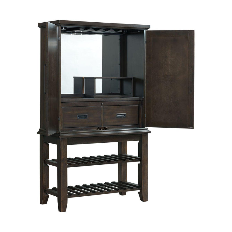  Elements International Stone DST100BBBH Kitchen Bar Hutch Set IMAGE 2