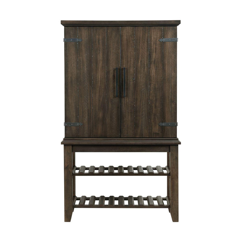 Elements International Stone DST100BBBH Kitchen Bar Hutch Set IMAGE 3