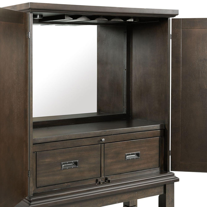  Elements International Stone DST100BBBH Kitchen Bar Hutch Set IMAGE 8