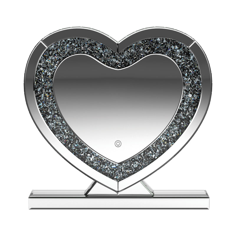  Coaster Furniture Euston 961528 Heart Shaped Vanity Mirror - Silver IMAGE 3