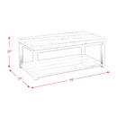  Elements International Marcello CML100CTE White Marble Rectangle Coffee Table IMAGE 10