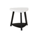  Elements International Trinity CTN100ET White Marble Top End Table IMAGE 1