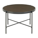  Elements International Vienna CSO100CTWD Round Coffee Table with Wooden Top IMAGE 2