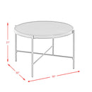  Elements International Vienna CSO100CTWD Round Coffee Table with Wooden Top IMAGE 7