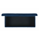  Elements International Crosby Tufted Storage Ottoman - Cobalt IMAGE 8
