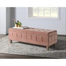  Elements International Crosby Tufted Storage Ottoman - Blush IMAGE 12