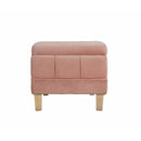  Elements International Crosby Tufted Storage Ottoman - Blush IMAGE 5