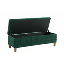  Elements International Crosby Tufted Storage Ottoman - Evergreen IMAGE 2