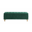  Elements International Crosby Tufted Storage Ottoman - Evergreen IMAGE 3