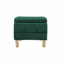  Elements International Crosby Tufted Storage Ottoman - Evergreen IMAGE 5