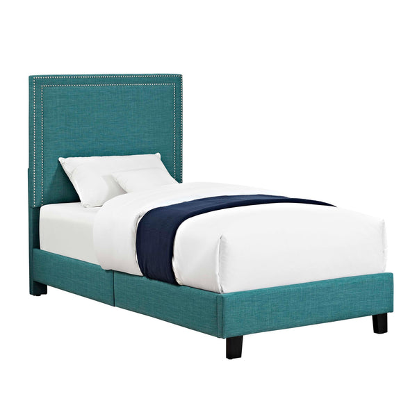  Elements International Erica UMY087FB Full Upholstered Platform Bed - Teal IMAGE 1
