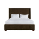  Elements International Magnolia UMG3153KSB King Platform Storage Bed - Brown IMAGE 2