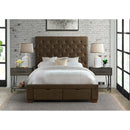  Elements International Waldorf UWF3153KSB King Platform Storage Bed - Brown IMAGE 9