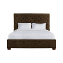  Elements International Waldorf UWF3153QSB Queen Platform Storage Bed - Brown IMAGE 2