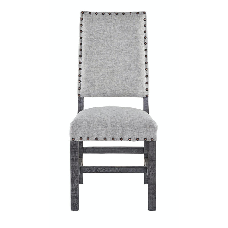  Elements International Condesa Grey MDCD300FSC Fabric Back Side Chair IMAGE 1