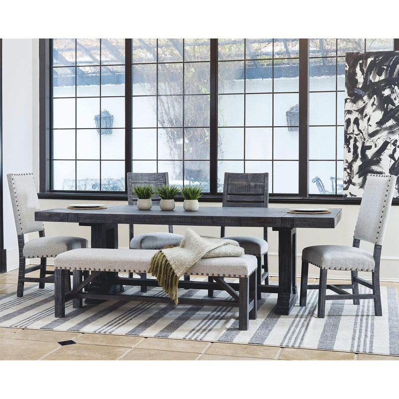  Elements International Condesa Grey MDCD300FSC Fabric Back Side Chair IMAGE 2