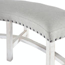  Elements International Condesa White Bench IMAGE 2