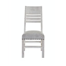  Elements International Condesa White Wooden Back Side Chair IMAGE 1