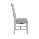  Elements International Condesa White Wooden Back Side Chair IMAGE 2