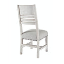  Elements International Condesa White Wooden Back Side Chair IMAGE 3