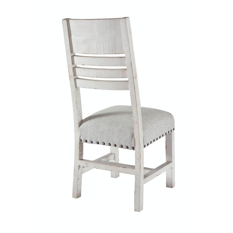  Elements International Condesa White Wooden Back Side Chair IMAGE 3
