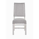  Elements International Condesa White Fabric Back Side Chair IMAGE 1