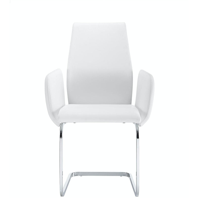  Elements International Estella DEL100AC Arm Chair - White IMAGE 1